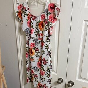 Floral Ruffle Sleeve Dress